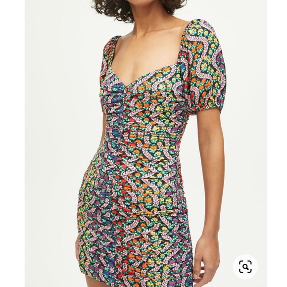 RHODE | Dresses | Rhode Esme Floralprint Ruched Mini Dress | Poshmark